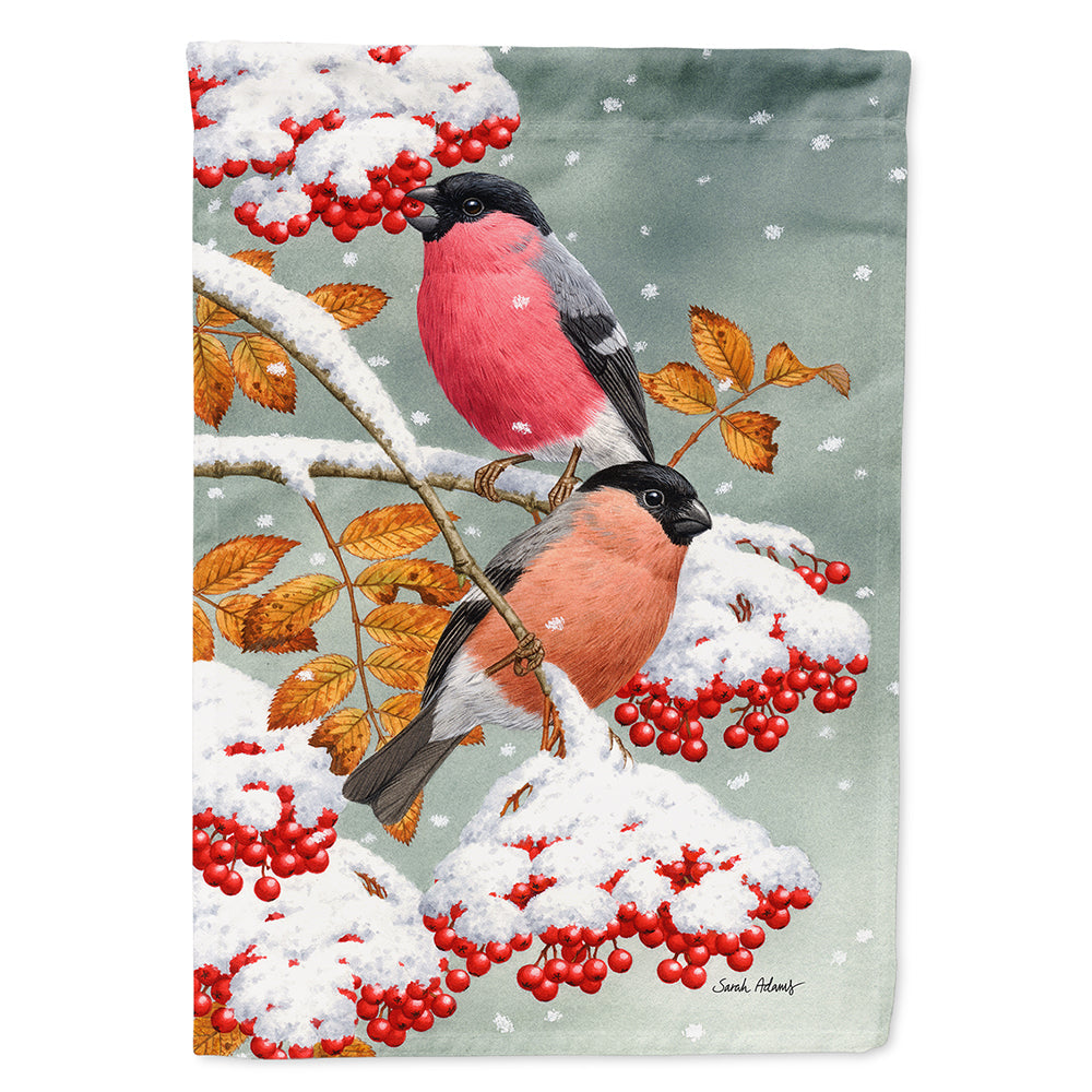 Eurasian Bullfinches House Flag 28x40 Porch Sleeve Pole Decorative Outside Yard Banner Artwork Wall Hanging, Polyester