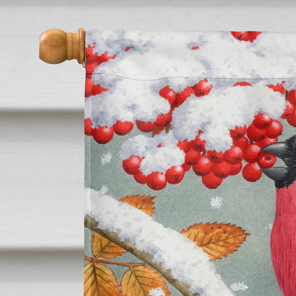 Eurasian Bullfinches House Flag 28x40 Porch Sleeve Pole Decorative Outside Yard Banner Artwork Wall Hanging, Polyester