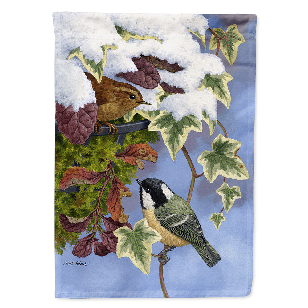Coal Tit & Wren House Flag 28x40 Porch Sleeve Pole Decorative Outside Yard Banner Artwork Wall Hanging, Polyester