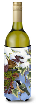Coal Tit & Wren Wine Bottle Hugger Gift Sleeve for Standard 750 ml Bottles, Insulated Reusable Also Fits Mini Shot & Pint Bottles