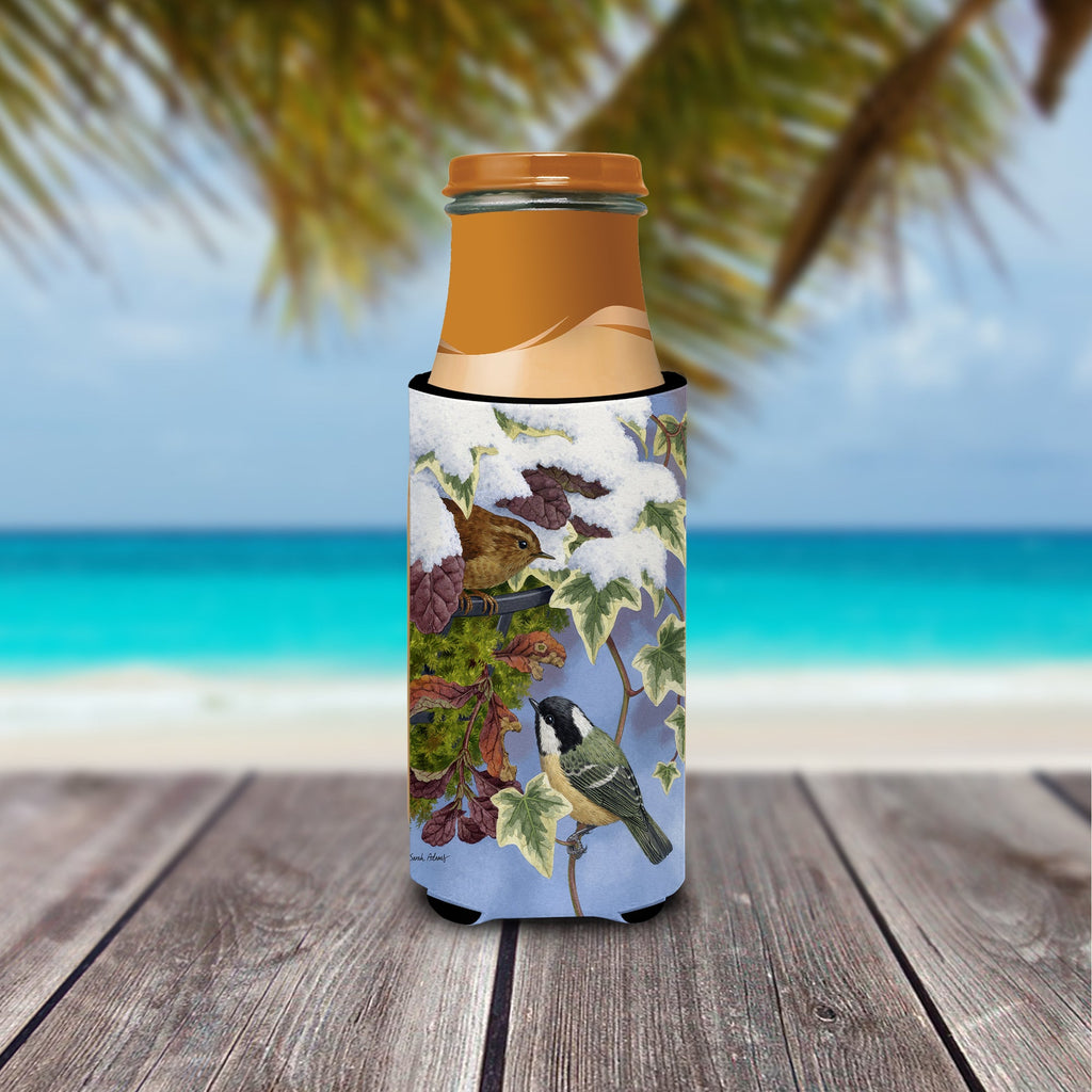 Coal Tit & Wren Slim Can Hugger , Insulated Foam Hugger for 12 oz Slim Cans, Beer Bottles & Water Bottles, Printed in USA