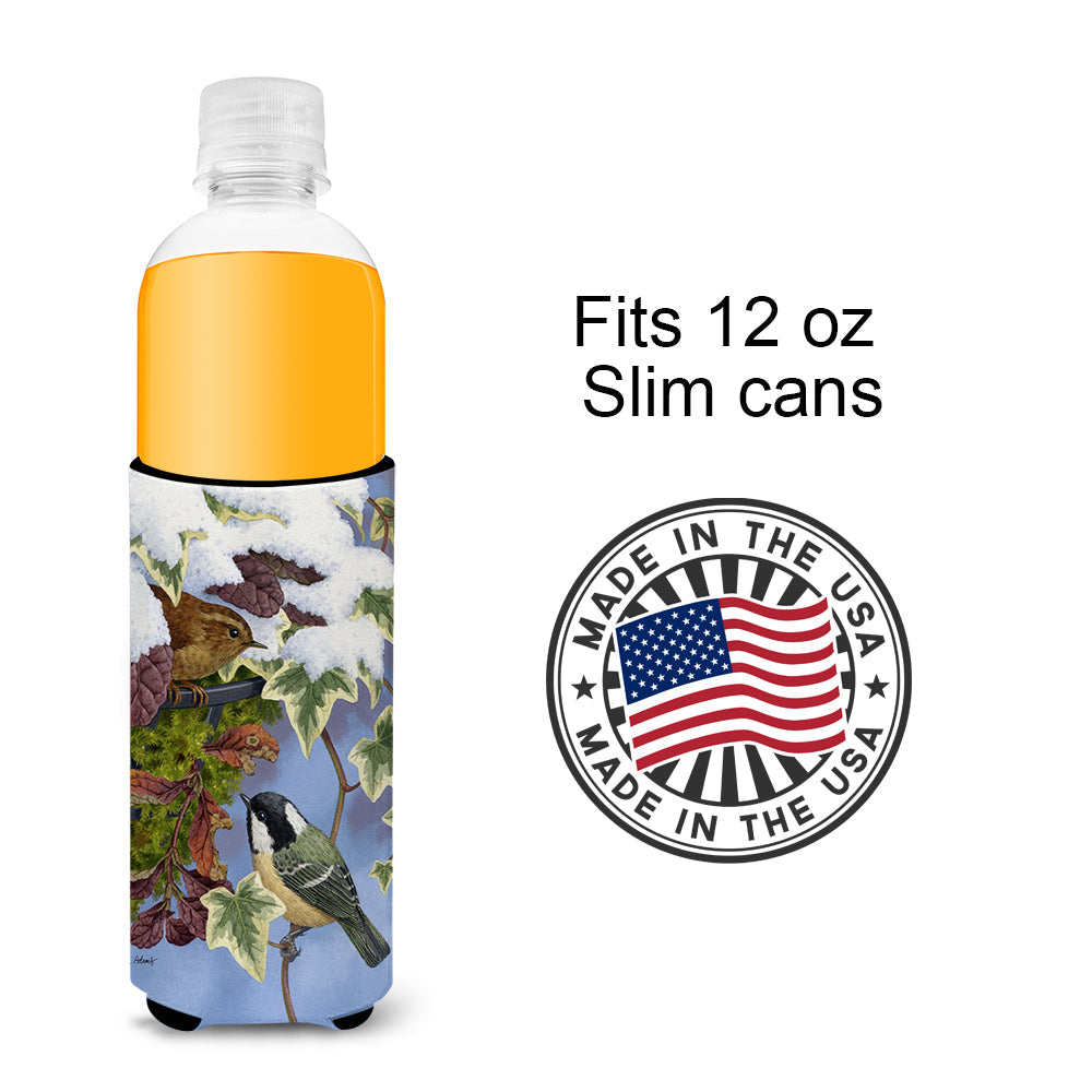 Coal Tit & Wren Slim Can Hugger , Insulated Foam Hugger for 12 oz Slim Cans, Beer Bottles & Water Bottles, Printed in USA