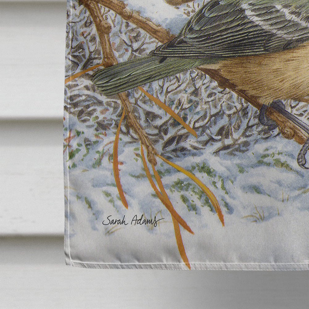Coal Tits House Flag 28x40 Porch Sleeve Pole Decorative Outside Yard Banner Artwork Wall Hanging, Polyester
