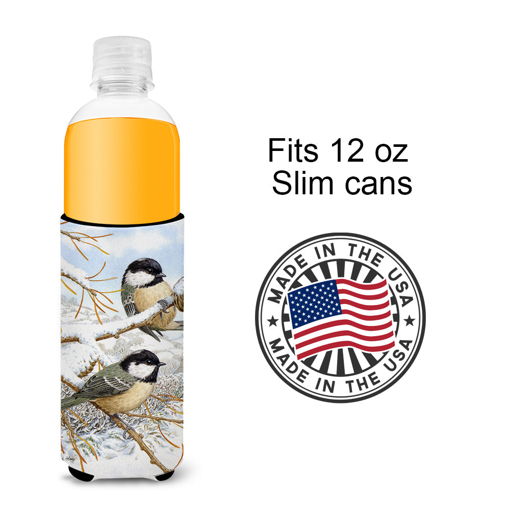 Coal Tits Slim Can Hugger , Insulated Foam Hugger for 12 oz Slim Cans, Beer Bottles & Water Bottles, Printed in USA