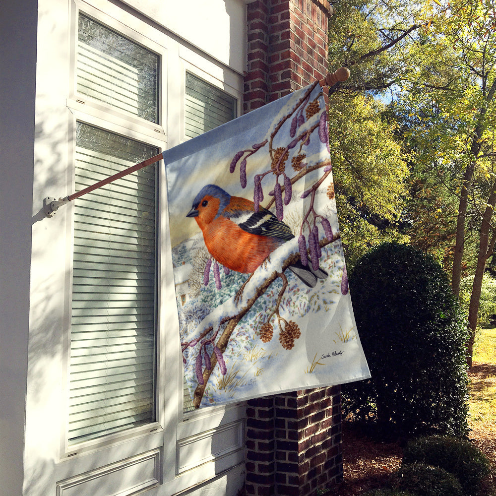 Eurasian Bullfinch House Flag 28x40 Porch Sleeve Pole Decorative Outside Yard Banner Artwork Wall Hanging, Polyester