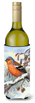Eurasian Bullfinch Wine Bottle Hugger Gift Sleeve for Standard 750 ml Bottles, Insulated Reusable Also Fits Mini Shot & Pint Bottles