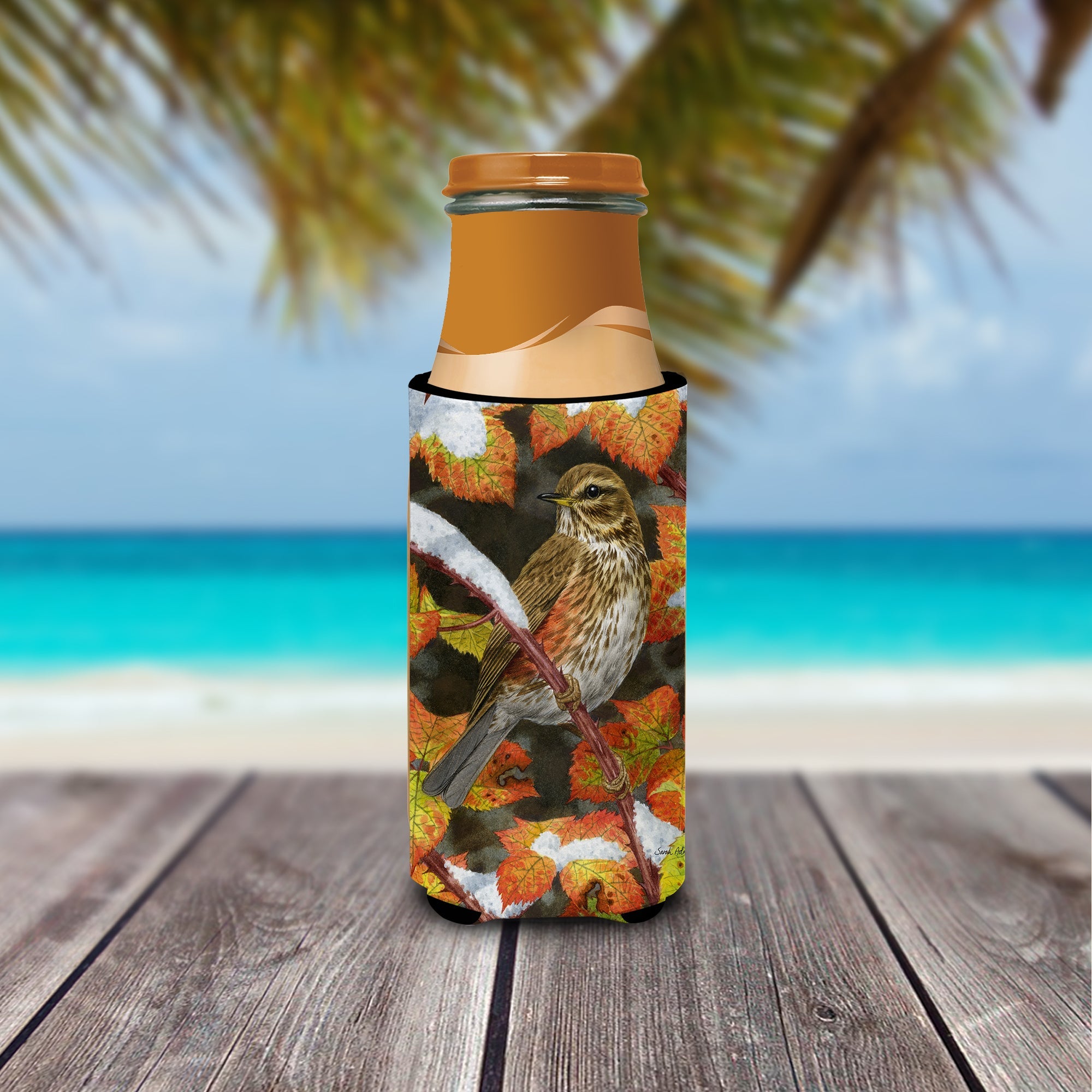 Redwing Slim Can Hugger , Insulated Foam Hugger for 12 oz Slim Cans, Beer Bottles & Water Bottles, Printed in USA
