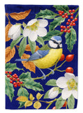 Eurasian Blue Tit House Flag 28x40 Porch Sleeve Pole Decorative Outside Yard Banner Artwork Wall Hanging, Polyester