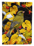 European Greenfinch House Flag 28x40 Porch Sleeve Pole Decorative Outside Yard Banner Artwork Wall Hanging, Polyester