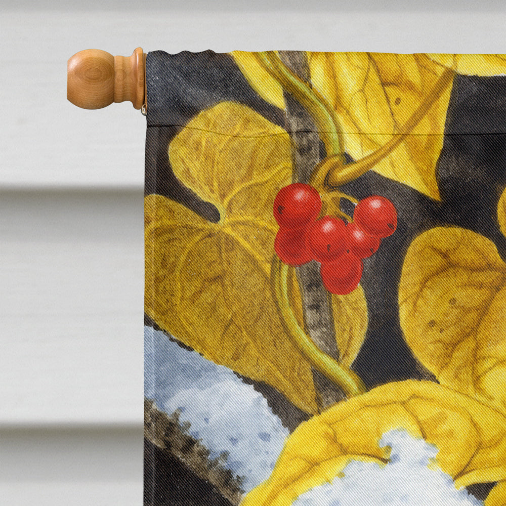 European Greenfinch House Flag 28x40 Porch Sleeve Pole Decorative Outside Yard Banner Artwork Wall Hanging, Polyester