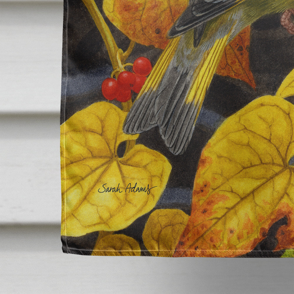 European Greenfinch House Flag 28x40 Porch Sleeve Pole Decorative Outside Yard Banner Artwork Wall Hanging, Polyester