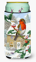 European Robin Tall Boy Hugger Can Cooler Sleeve Machine Washable Drink Collapsible Insulator Beverage Insulated Holder