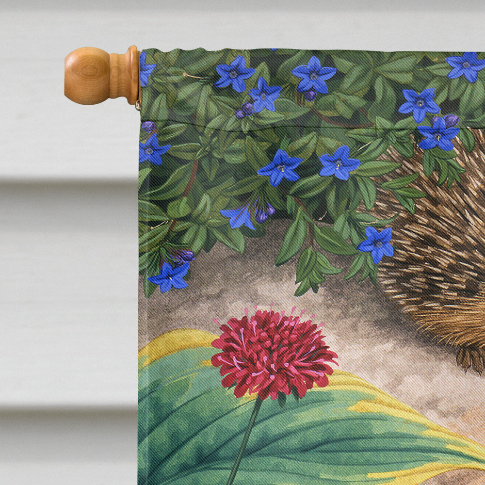 Hedgehogs House Flag 28x40 Porch Sleeve Pole Decorative Outside Yard Banner Artwork Wall Hanging, Polyester