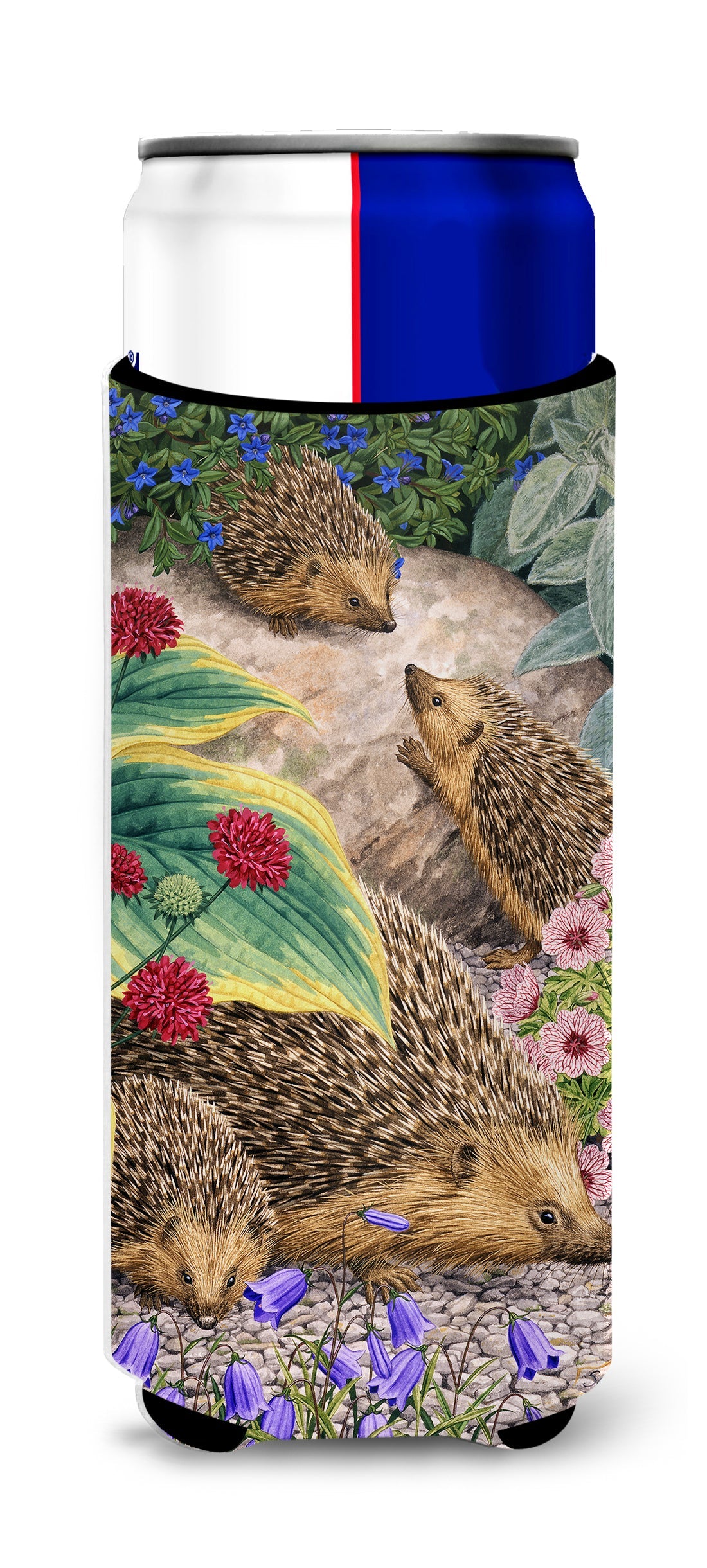Hedgehogs Slim Can Hugger , Insulated Foam Hugger for 12 oz Slim Cans, Beer Bottles & Water Bottles, Printed in USA