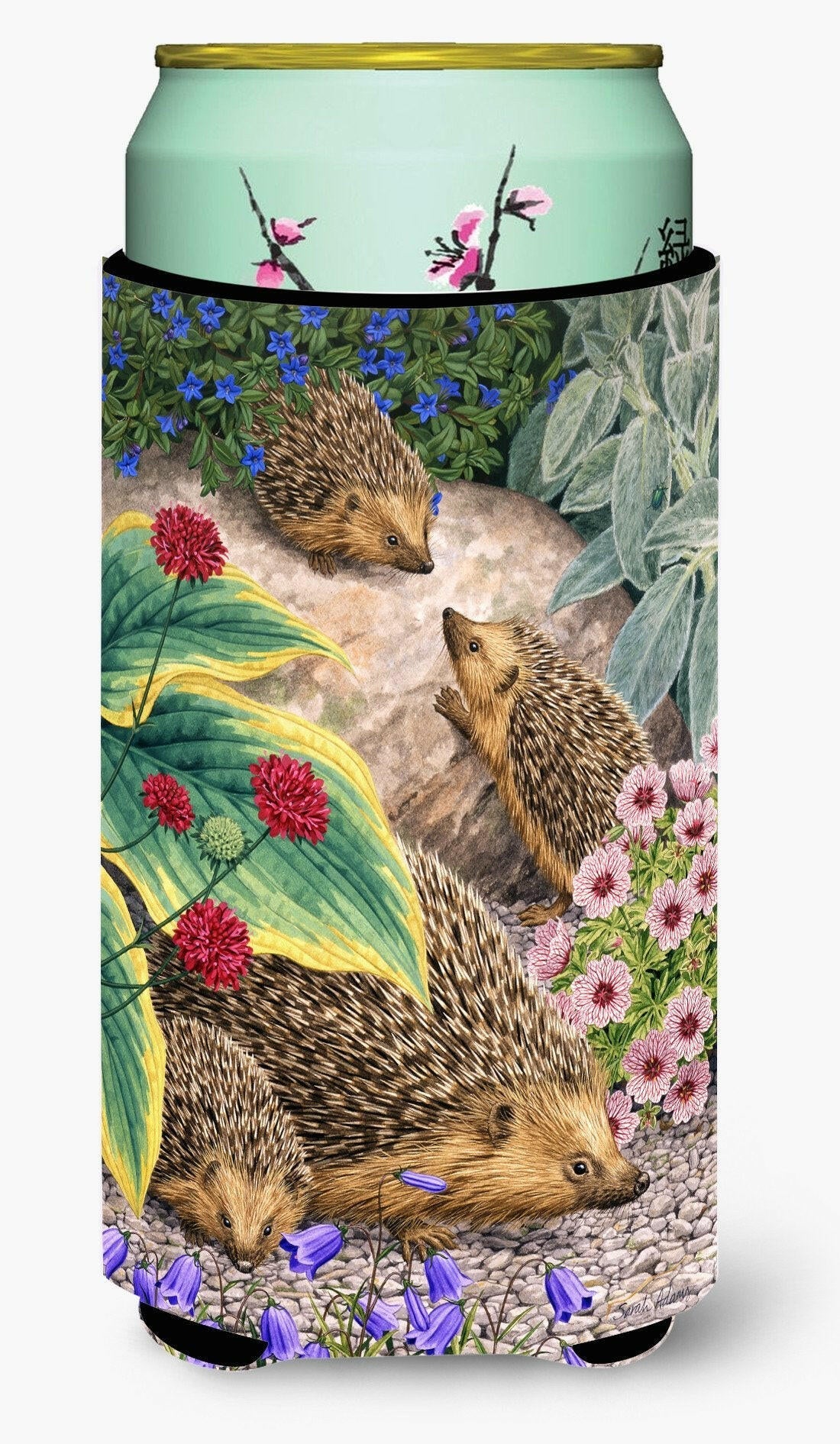 Hedgehogs Tall Boy Hugger Can Cooler Sleeve Machine Washable Drink Collapsible Insulator Beverage Insulated Holder