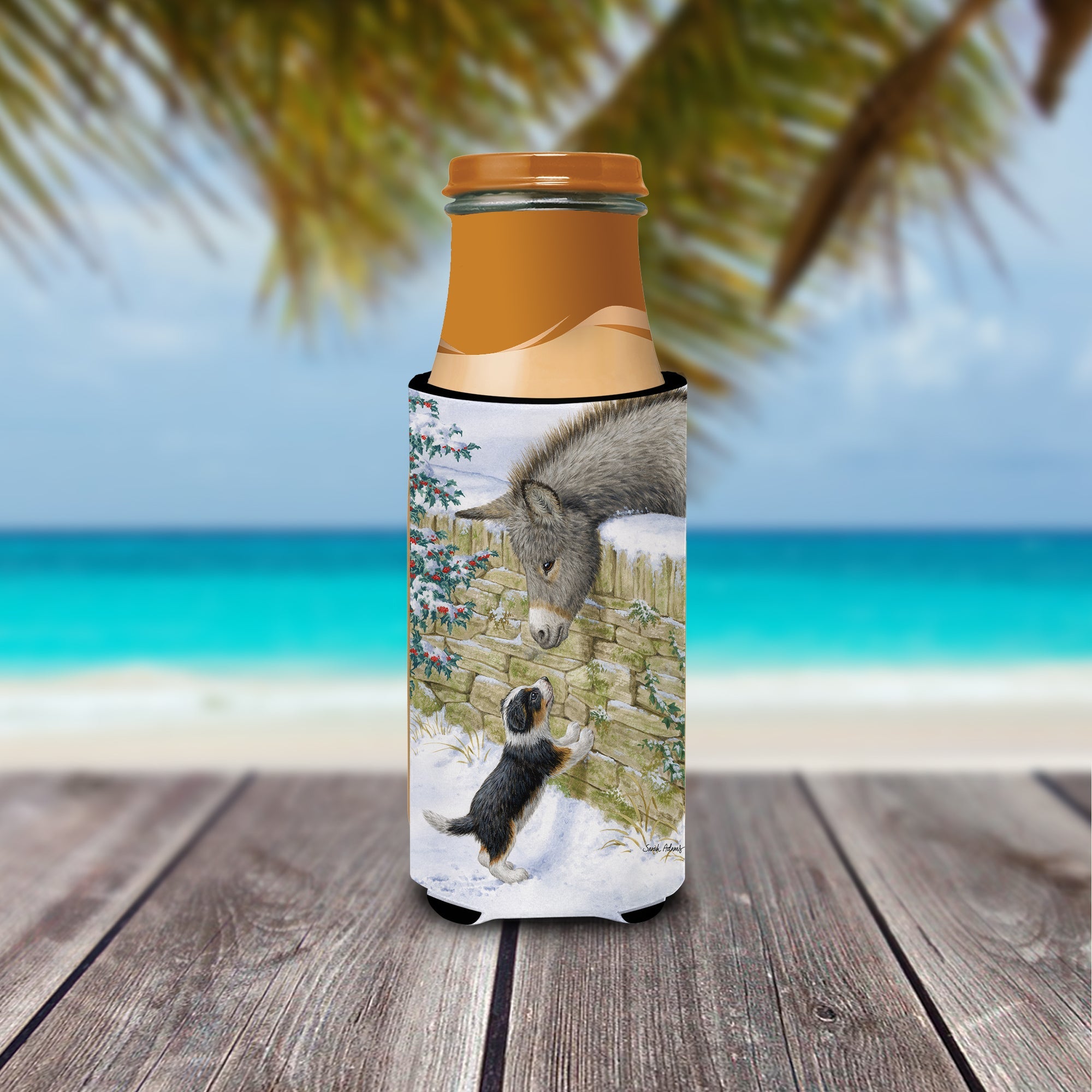 Pup & Donkey Slim Can Hugger , Insulated Foam Hugger for 12 oz Slim Cans, Beer Bottles & Water Bottles, Printed in USA