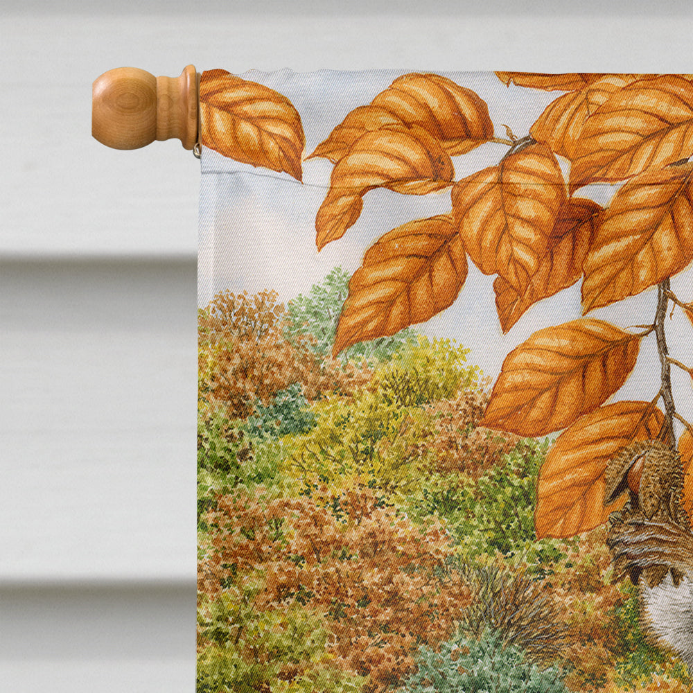 Grey Squirrel House Flag 28x40 Porch Sleeve Pole Decorative Outside Yard Banner Artwork Wall Hanging, Polyester