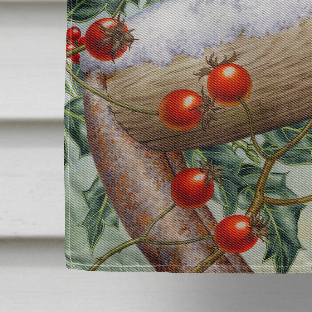 European Garden Robin House Flag 28x40 Porch Sleeve Pole Decorative Outside Yard Banner Artwork Wall Hanging, Polyester