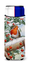 European Garden Robin Slim Can Hugger , Insulated Foam Hugger for 12 oz Slim Cans, Beer Bottles & Water Bottles, Printed in USA