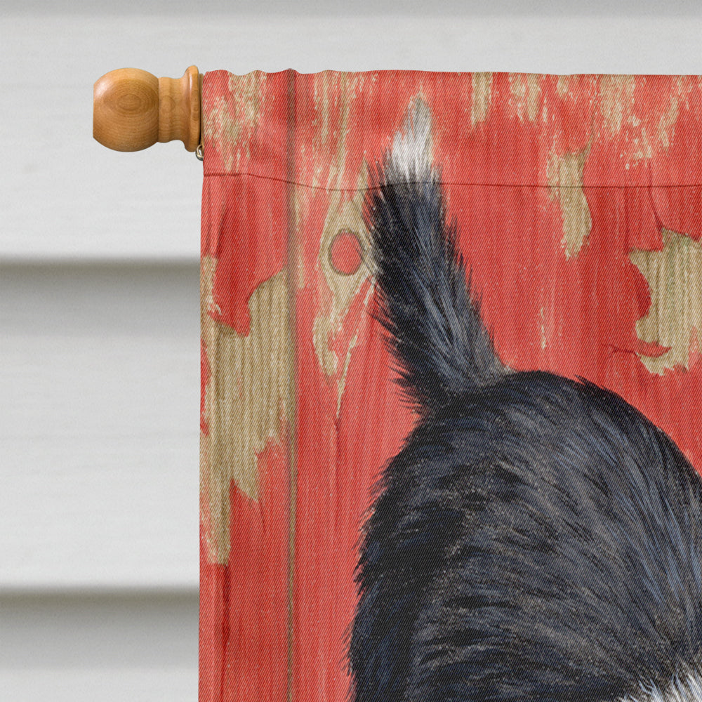 Border Collie Pups House Flag 28x40 Porch Sleeve Pole Decorative Outside Yard Banner Artwork Wall Hanging, Polyester