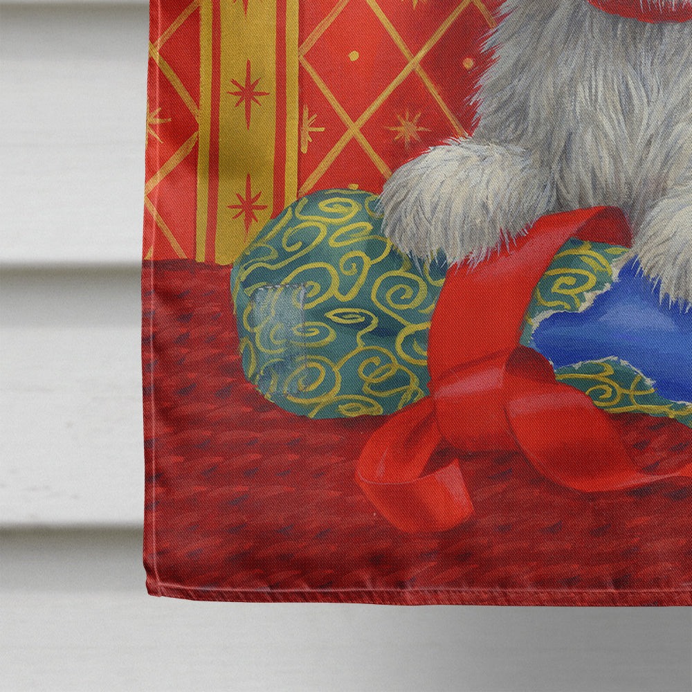 Westie Christmas Packages House Flag 28x40 Porch Sleeve Pole Decorative Outside Yard Banner Artwork Wall Hanging, Polyester