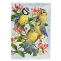 Eurasian Blue Tits at feeding time House Flag 28x40 Porch Sleeve Pole Decorative Outside Yard Banner Artwork Wall Hanging, Polyester