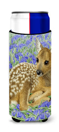 Deer Fawn Slim Can Hugger , Insulated Foam Hugger for 12 oz Slim Cans, Beer Bottles & Water Bottles, Printed in USA