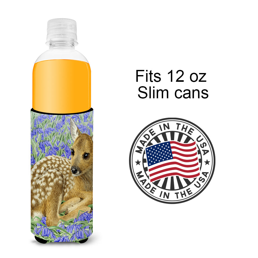 Deer Fawn Slim Can Hugger , Insulated Foam Hugger for 12 oz Slim Cans, Beer Bottles & Water Bottles, Printed in USA