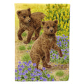 Bear Cubs House Flag 28x40 Porch Sleeve Pole Decorative Outside Yard Banner Artwork Wall Hanging, Polyester