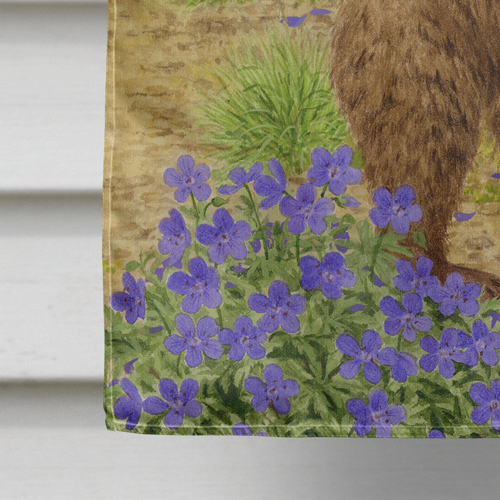 Bear Cubs House Flag 28x40 Porch Sleeve Pole Decorative Outside Yard Banner Artwork Wall Hanging, Polyester