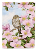 Spotted Flycatcher House Flag 28x40 Porch Sleeve Pole Decorative Outside Yard Banner Artwork Wall Hanging, Polyester