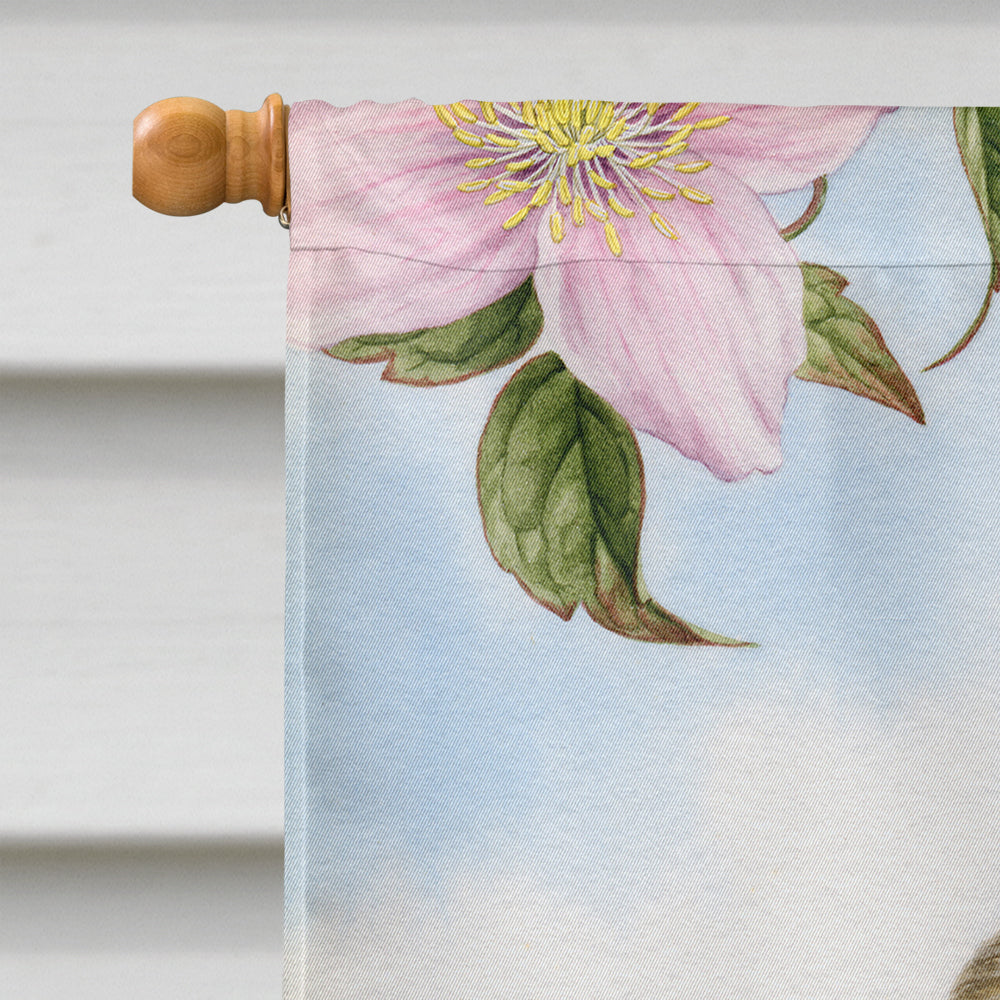 Spotted Flycatcher House Flag 28x40 Porch Sleeve Pole Decorative Outside Yard Banner Artwork Wall Hanging, Polyester