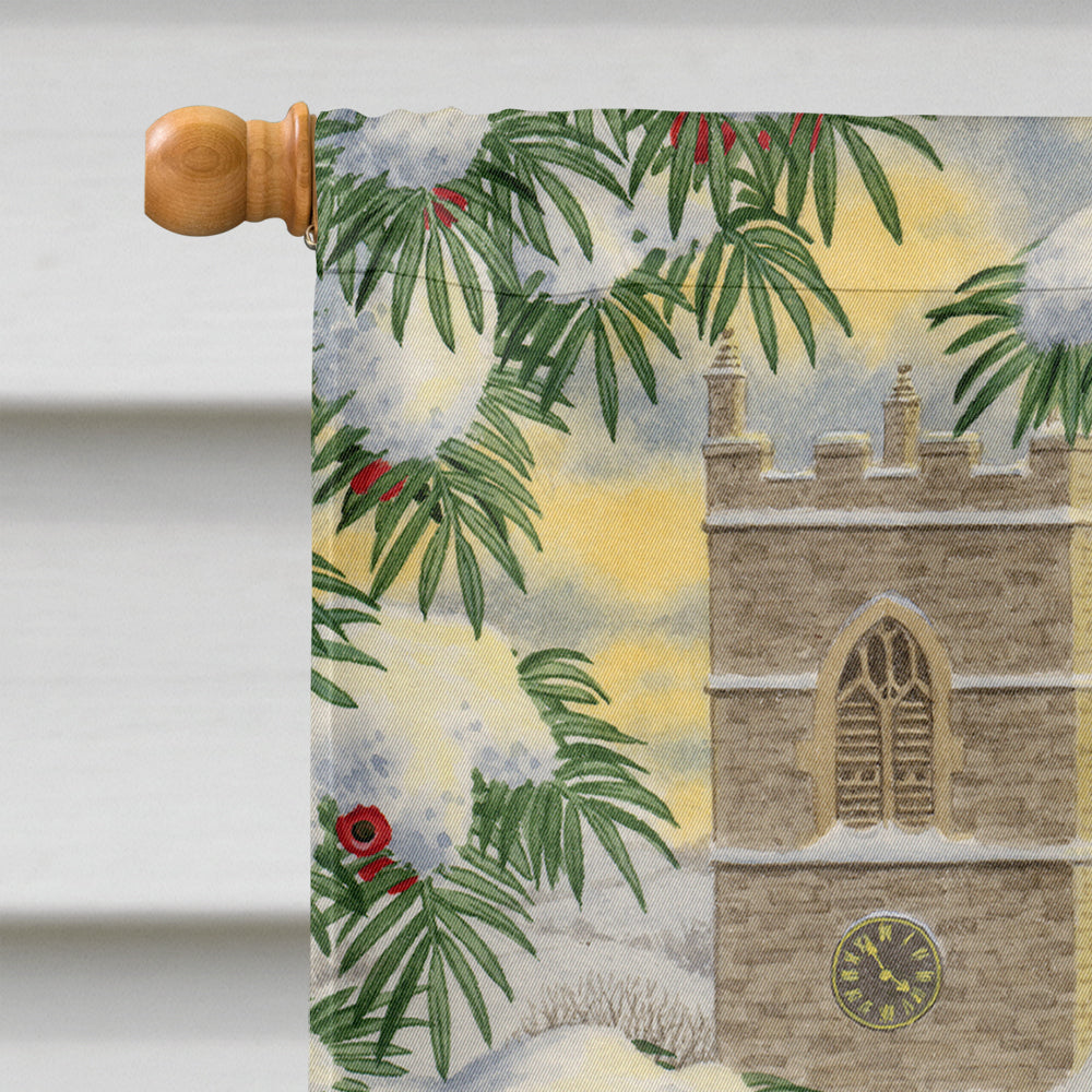 European Robin Waiting House Flag 28x40 Porch Sleeve Pole Decorative Outside Yard Banner Artwork Wall Hanging, Polyester