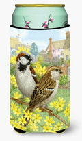 House Sparrows Tall Boy Hugger Can Cooler Sleeve Machine Washable Drink Collapsible Insulator Beverage Insulated Holder