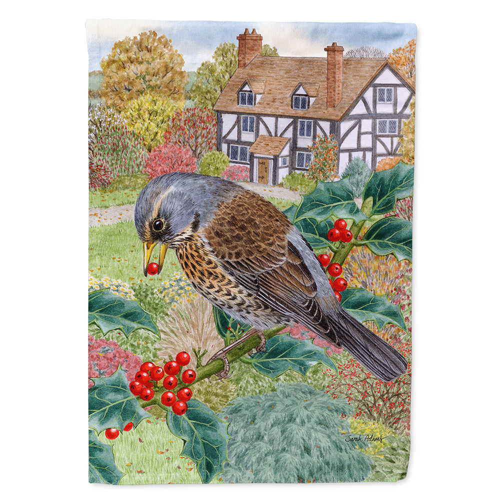 Fieldfare House Flag 28x40 Porch Sleeve Pole Decorative Outside Yard Banner Artwork Wall Hanging, Polyester