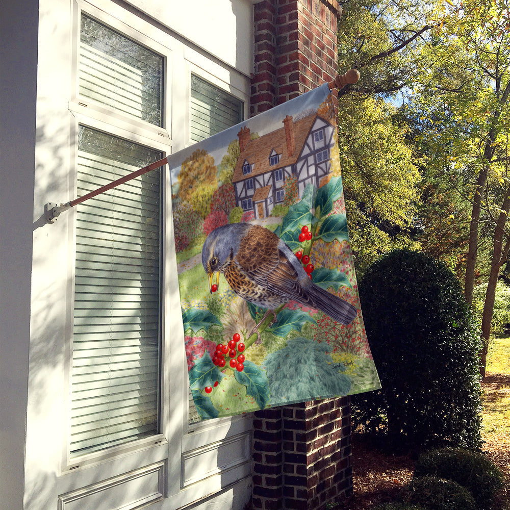 Fieldfare House Flag 28x40 Porch Sleeve Pole Decorative Outside Yard Banner Artwork Wall Hanging, Polyester