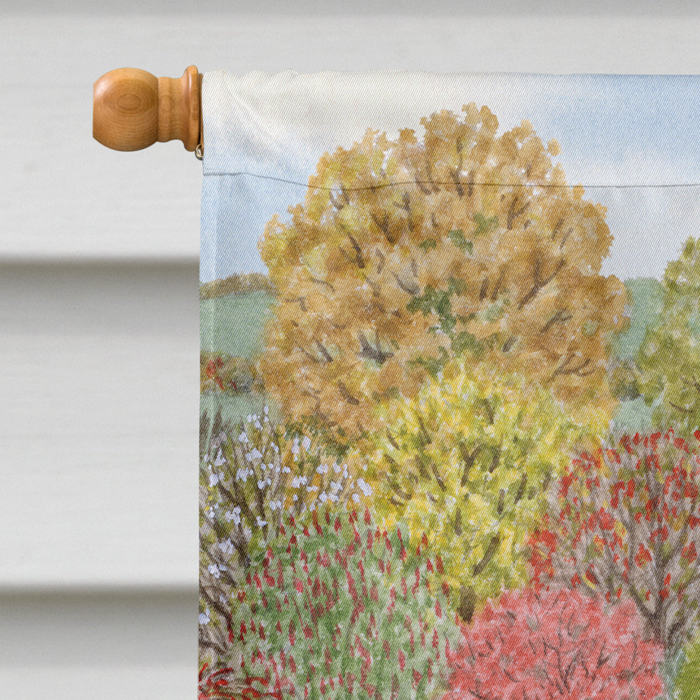 Fieldfare House Flag 28x40 Porch Sleeve Pole Decorative Outside Yard Banner Artwork Wall Hanging, Polyester