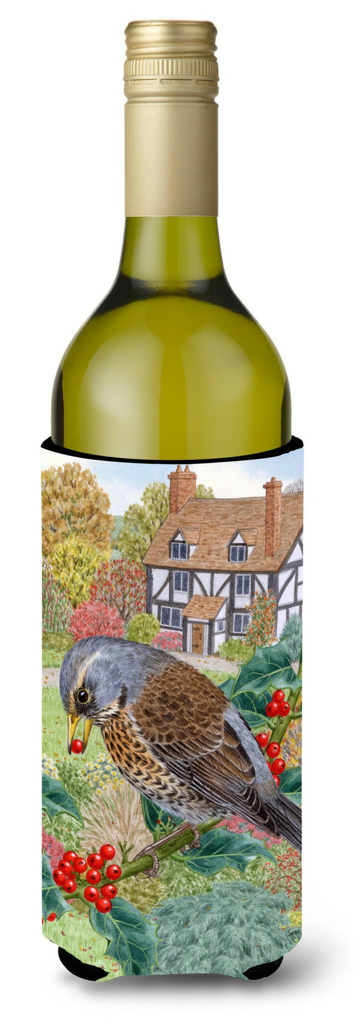 Fieldfare Wine Bottle Hugger Gift Sleeve for Standard 750 ml Bottles, Insulated Reusable Also Fits Mini Shot & Pint Bottles
