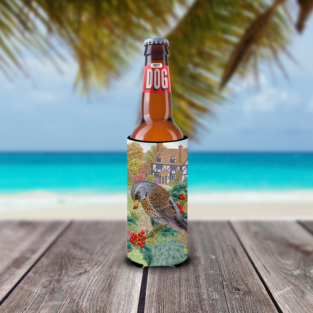 Fieldfare Slim Can Hugger , Insulated Foam Hugger for 12 oz Slim Cans, Beer Bottles & Water Bottles, Printed in USA