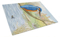 Kingfisher Cutting Board Tempered Glass Kitchen Cutting Surface, Heat Resistant Chopping, Non-Slip Feet, Food Prep & Serving