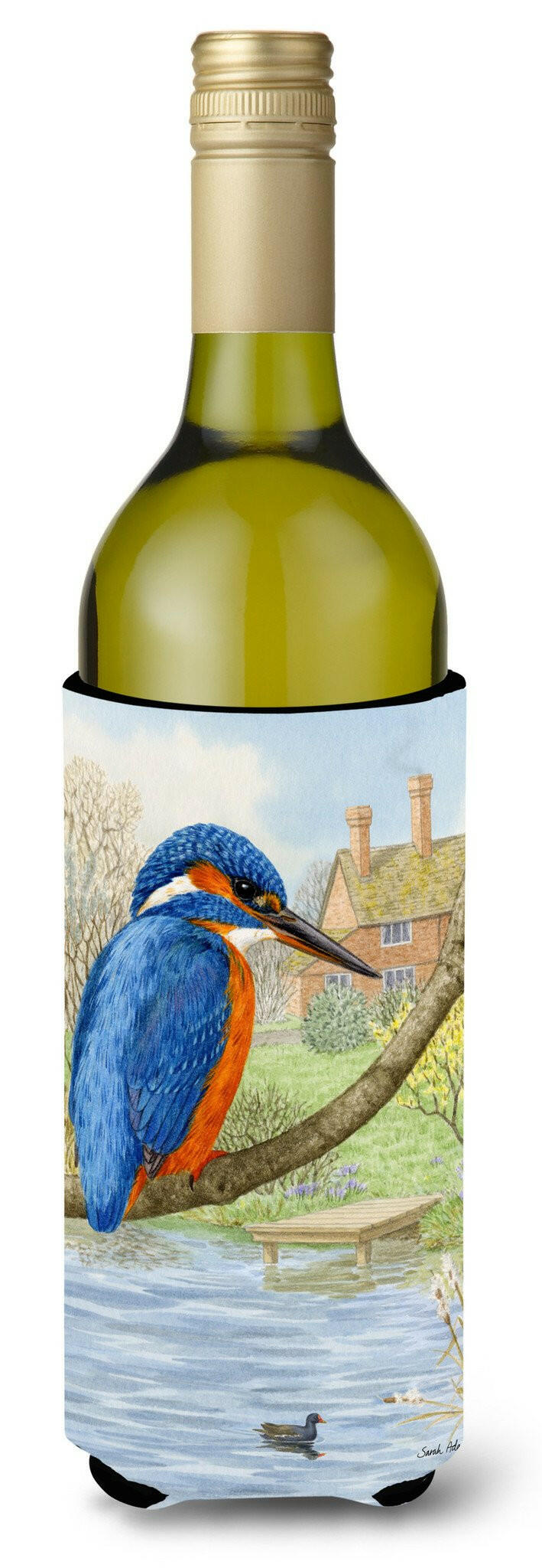 Kingfisher Wine Bottle Hugger Gift Sleeve for Standard 750 ml Bottles, Insulated Reusable Also Fits Mini Shot & Pint Bottles