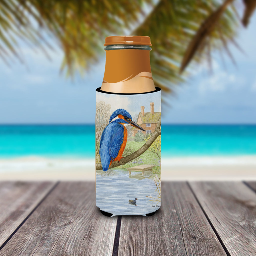 Kingfisher Slim Can Hugger , Insulated Foam Hugger for 12 oz Slim Cans, Beer Bottles & Water Bottles, Printed in USA