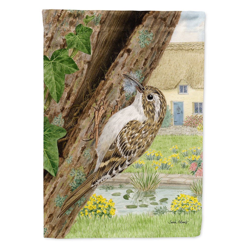 Treecreeper House Flag 28x40 Porch Sleeve Pole Decorative Outside Yard Banner Artwork Wall Hanging, Polyester