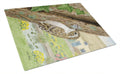 Treecreeper Cutting Board Tempered Glass Kitchen Cutting Surface, Heat Resistant Chopping, Non-Slip Feet, Food Prep & Serving