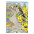 Spotted Flycatcher House Flag 28x40 Porch Sleeve Pole Decorative Outside Yard Banner Artwork Wall Hanging, Polyester