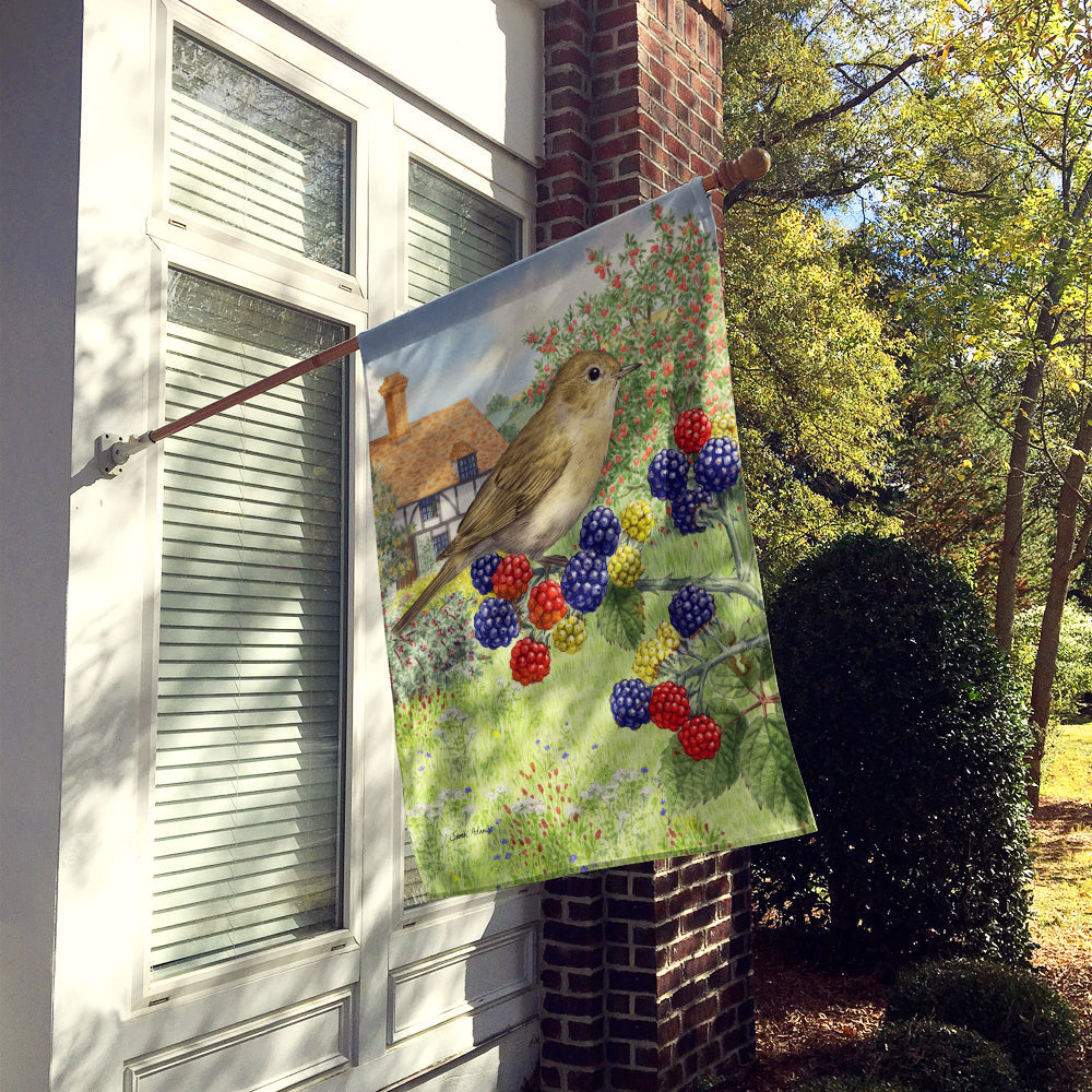 Garden Warbler House Flag 28x40 Porch Sleeve Pole Decorative Outside Yard Banner Artwork Wall Hanging, Polyester