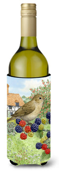 Garden Warbler Wine Bottle Hugger Gift Sleeve for Standard 750 ml Bottles, Insulated Reusable Also Fits Mini Shot & Pint Bottles
