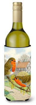 European Robins Wine Bottle Hugger Gift Sleeve for Standard 750 ml Bottles, Insulated Reusable Also Fits Mini Shot & Pint Bottles