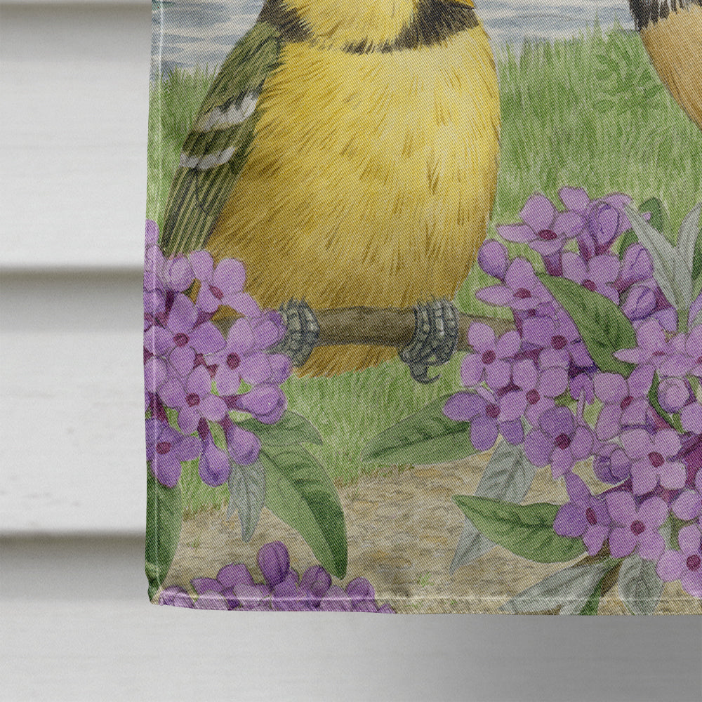 Coal Tits House Flag 28x40 Porch Sleeve Pole Decorative Outside Yard Banner Artwork Wall Hanging, Polyester