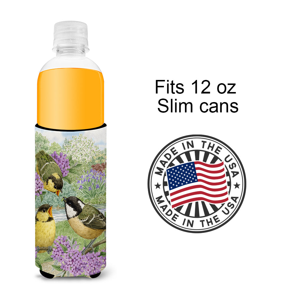 Coal Tits Slim Can Hugger , Insulated Foam Hugger for 12 oz Slim Cans, Beer Bottles & Water Bottles, Printed in USA